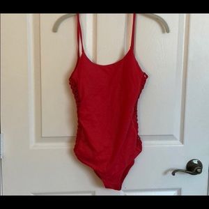 One Piece Red Swimsuit